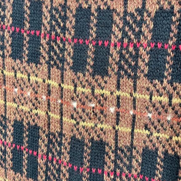 Vintage Y2K Susan Bristol Fall Embroidered Mixed Media Knit Vest Size Medium - Picture 10 of 11